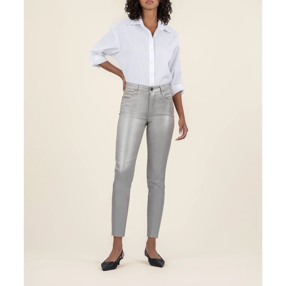 NWT Kut From The Kloth Charlize Coated Cigarette Leg Jeans Size 6 - Picture 1 of 16